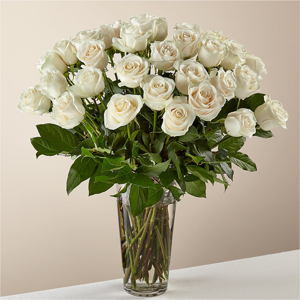Long Stem White Rose Bouquet – Moda Flowers, Guaynabo PR