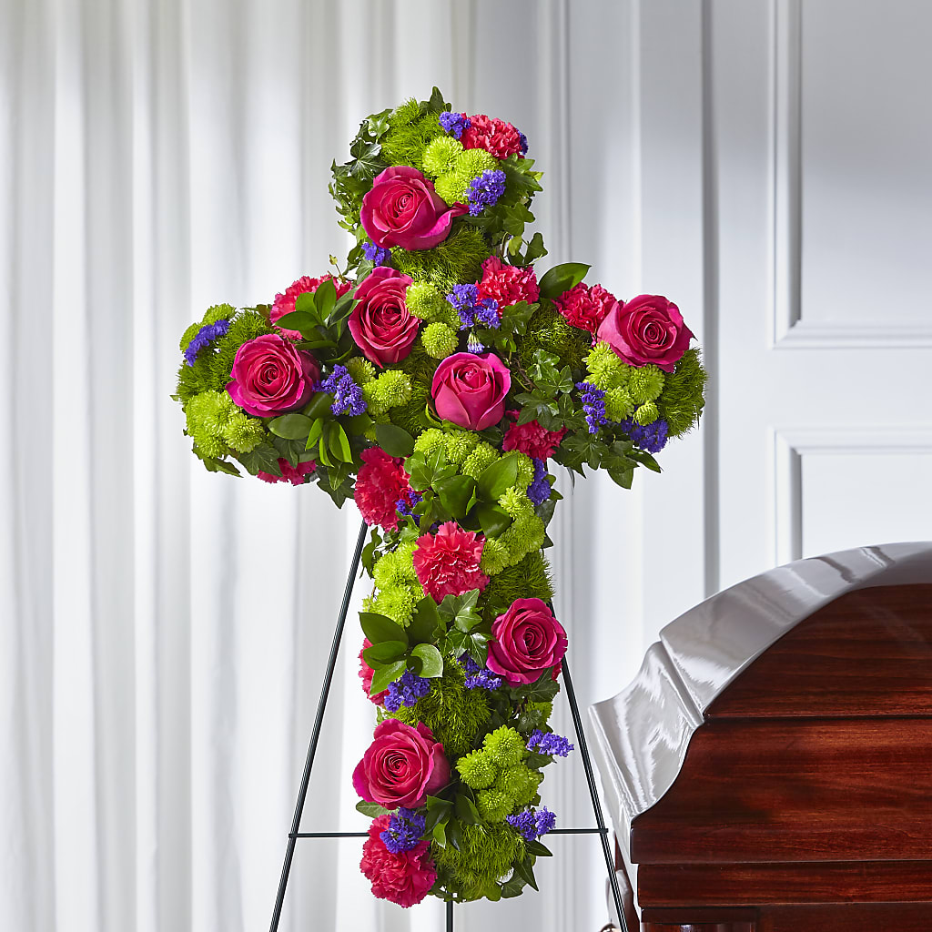 Tribute Rose Floral Cross – Moda Flowers, Guaynabo PR