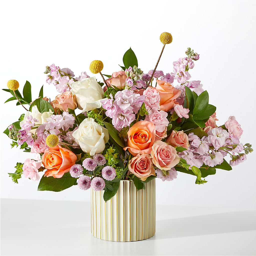 French Market Bouquet with Ivory Vase – Moda Flowers, Guaynabo PR