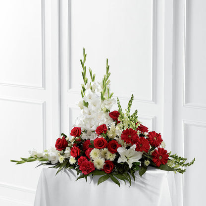 Crimson & White Arrangement –  Moda Flowers, Guaynabo PR