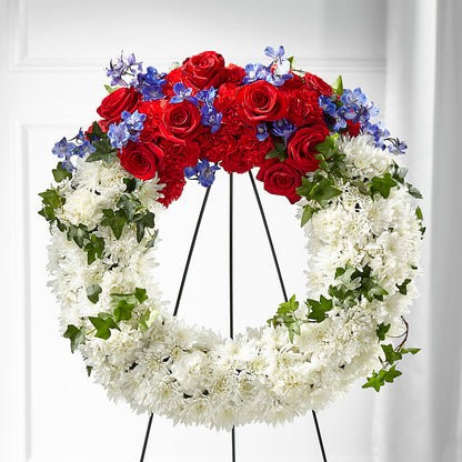 Patriotic Passion Wreath –  Moda Flowers, Guaynabo PR