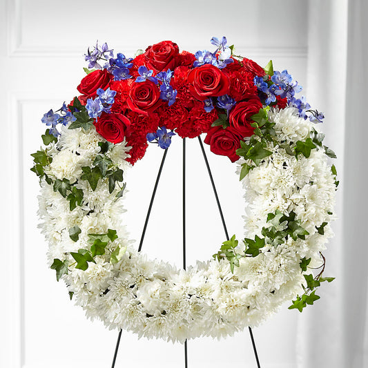 Patriotic Passion Wreath –  Moda Flowers, Guaynabo PR