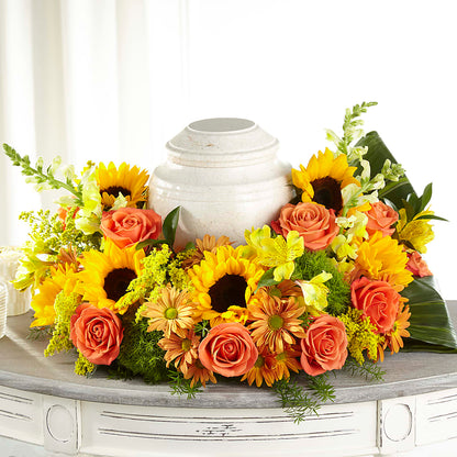 Faithful Sunflower Cremation Adornment –  Moda Flowers, Guaynabo PR