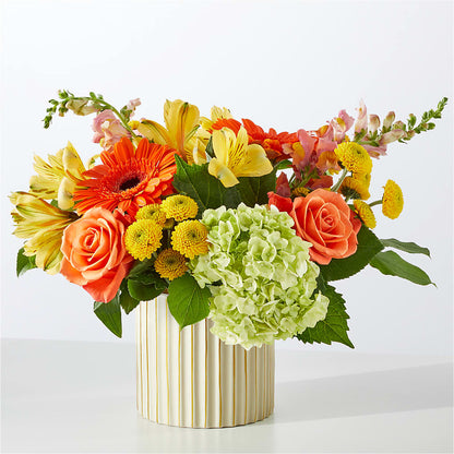 Autumn Sunshine Bouquet with Ivory Vase –  Moda Flowers, Guaynabo PR