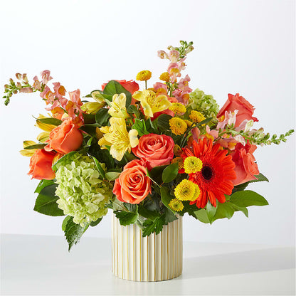 Autumn Sunshine Bouquet with Ivory Vase –  Moda Flowers, Guaynabo PR